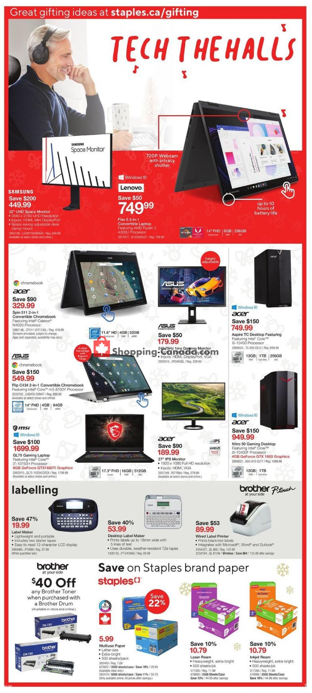 Staples flyer from Wednesday December 16, 2020 to Thursday December 24, 2020 - page 7