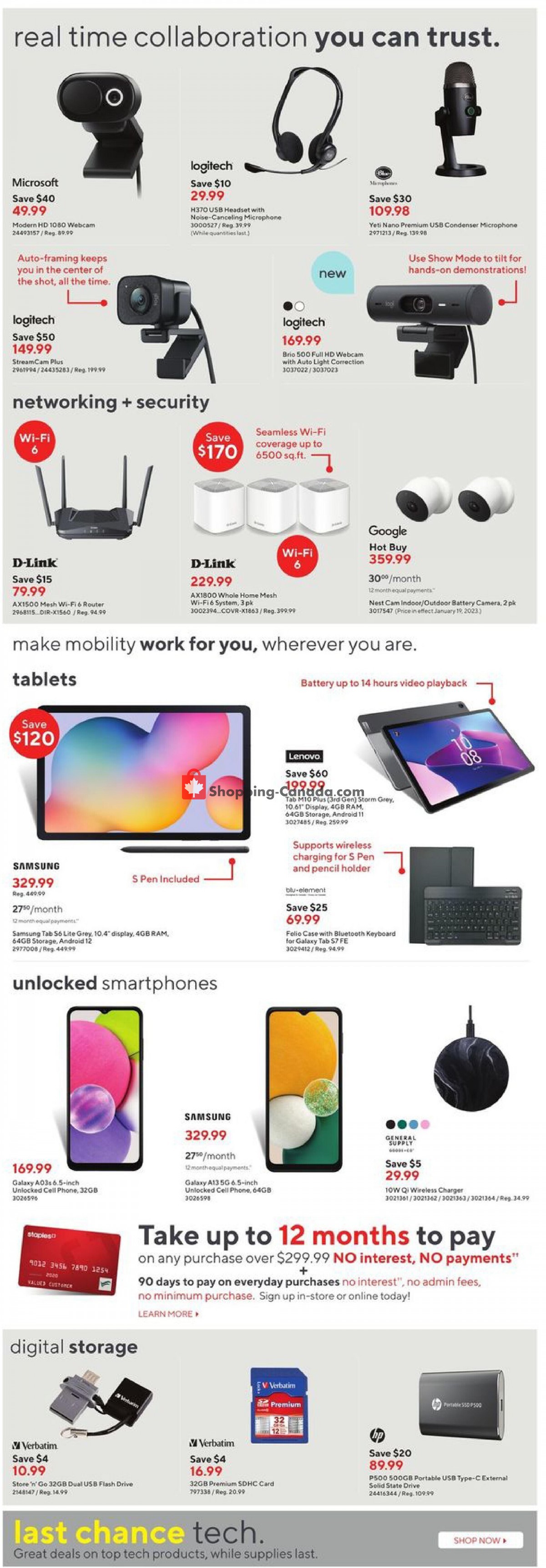 Staples flyer from Wednesday January 18, 2023 to Tuesday January 24, 2023 - page 7