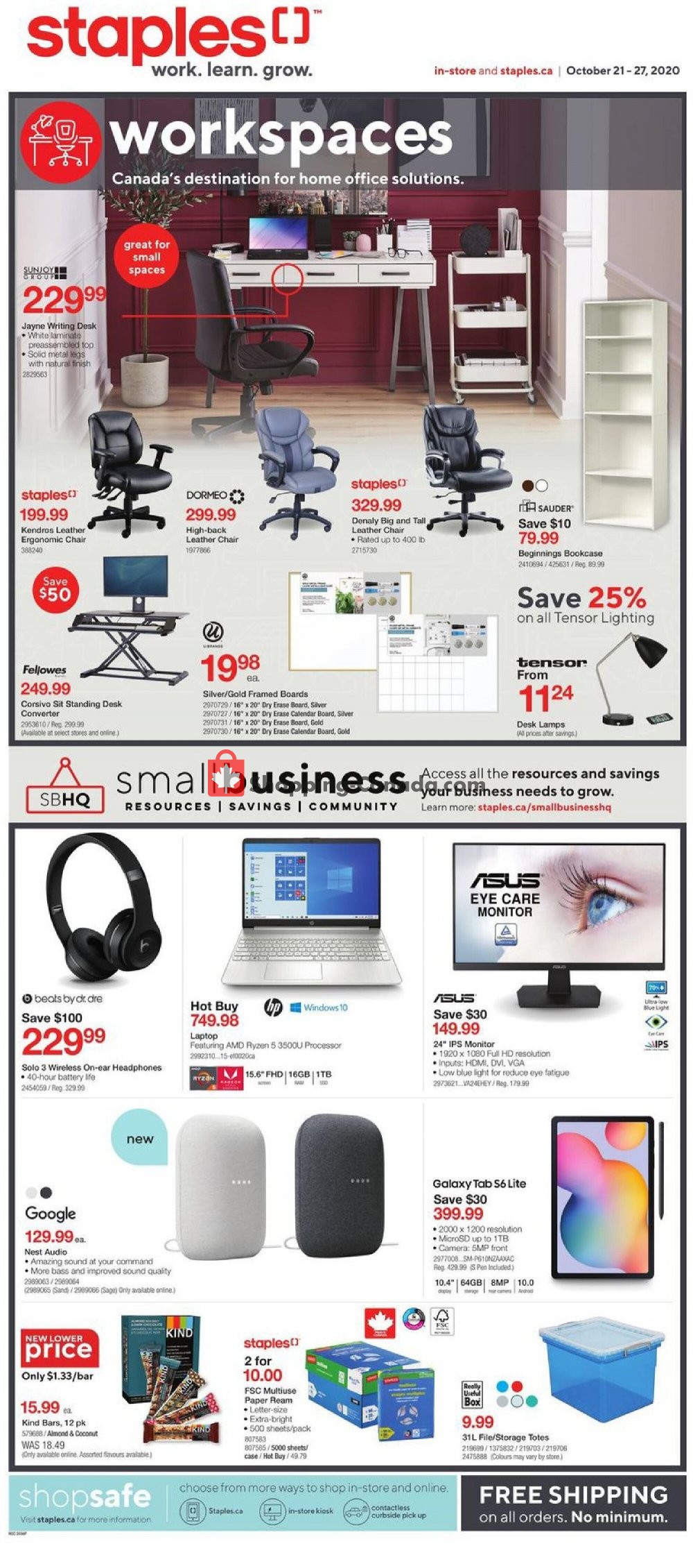 Staples Canada, flyer (Special Offer ON) October 21 October 27