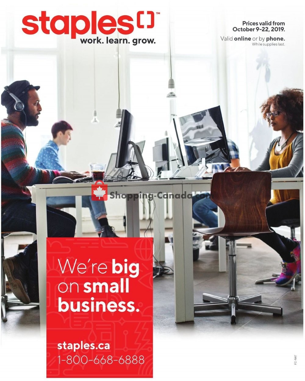 Staples flyer from Wednesday October 9, 2019 to Tuesday October 22, 2019 - page 1