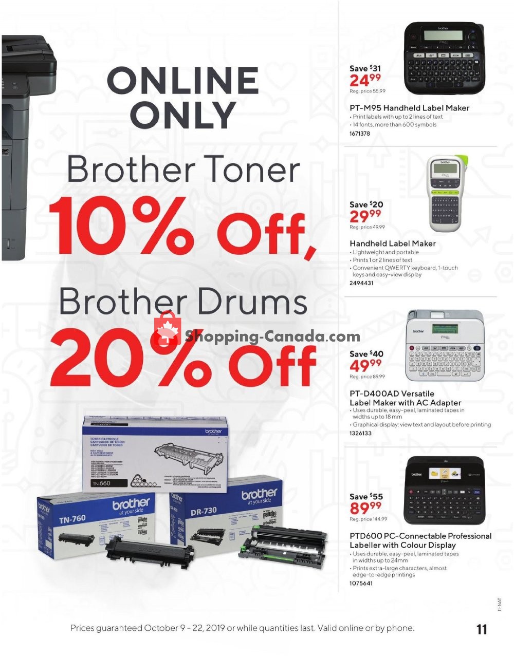 Staples flyer from Wednesday October 9, 2019 to Tuesday October 22, 2019 - page 11