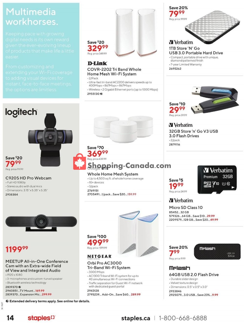Staples flyer from Wednesday October 9, 2019 to Tuesday October 22, 2019 - page 14