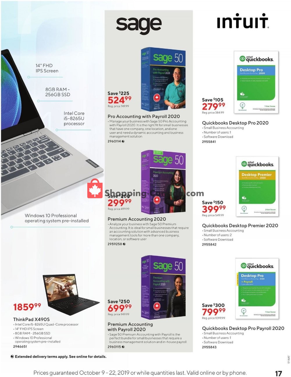 Staples flyer from Wednesday October 9, 2019 to Tuesday October 22, 2019 - page 17