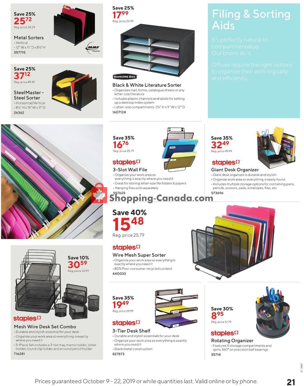 Staples flyer from Wednesday October 9, 2019 to Tuesday October 22, 2019 - page 21
