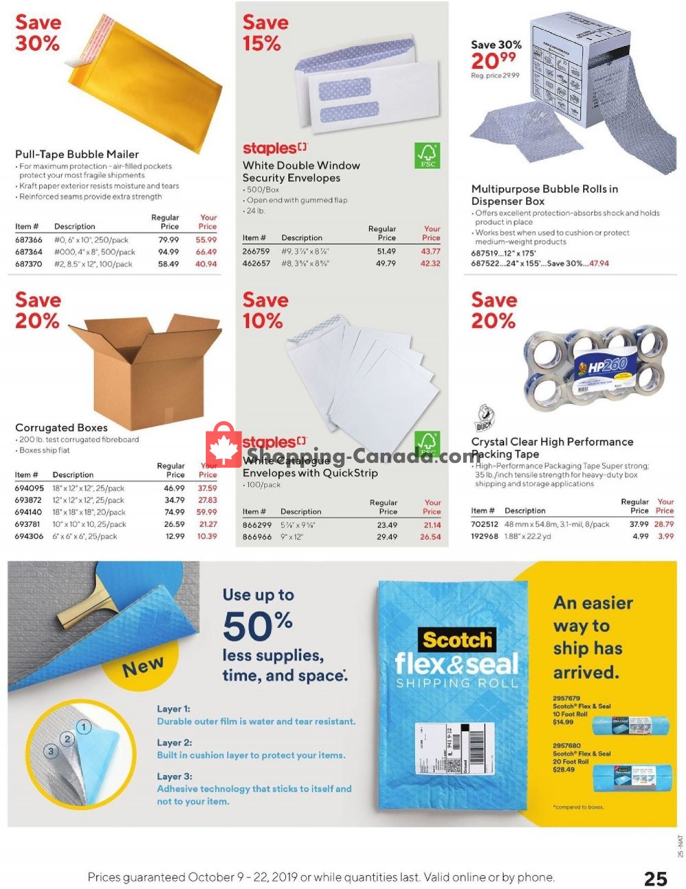 Staples flyer from Wednesday October 9, 2019 to Tuesday October 22, 2019 - page 25