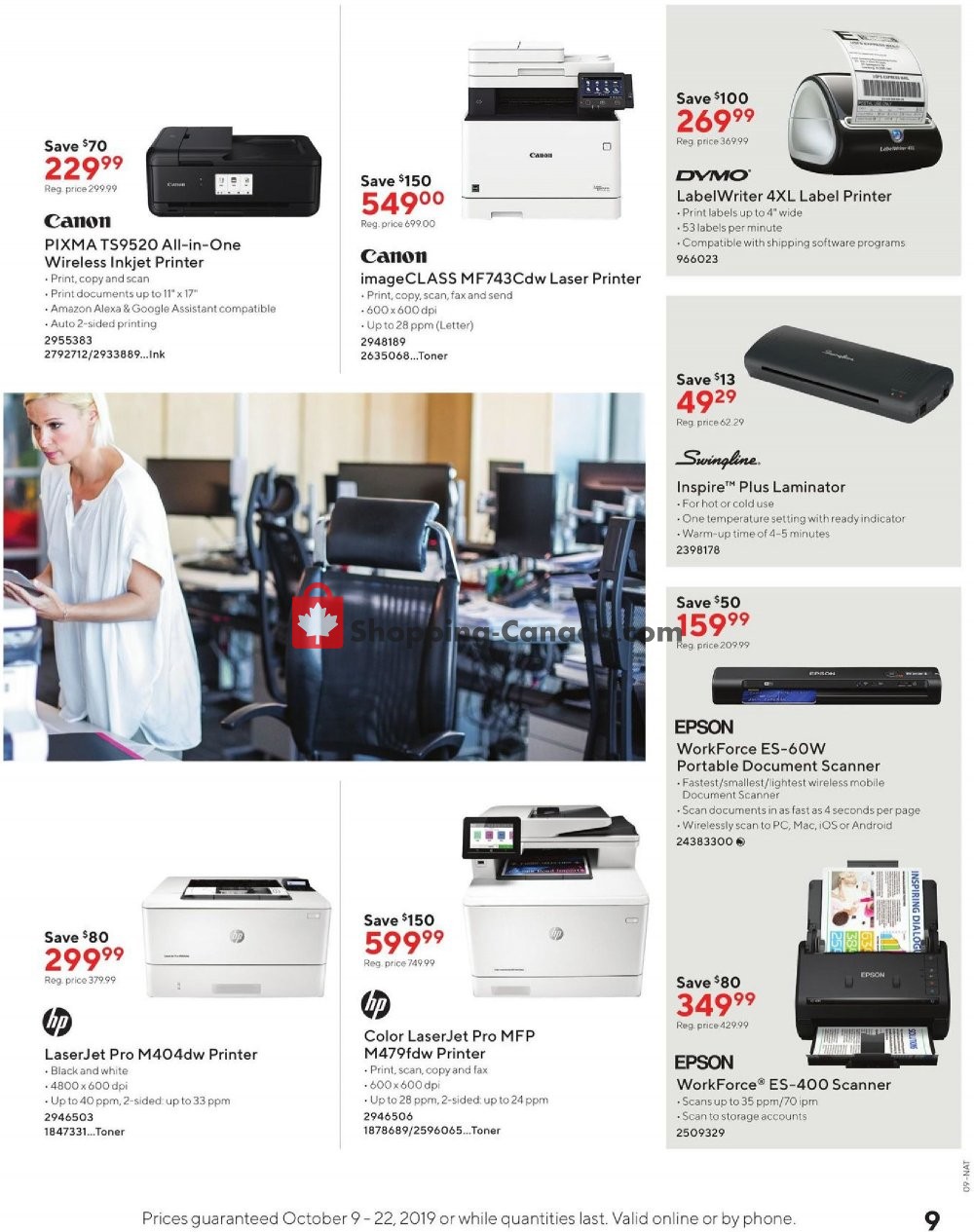 Staples flyer from Wednesday October 9, 2019 to Tuesday October 22, 2019 - page 9
