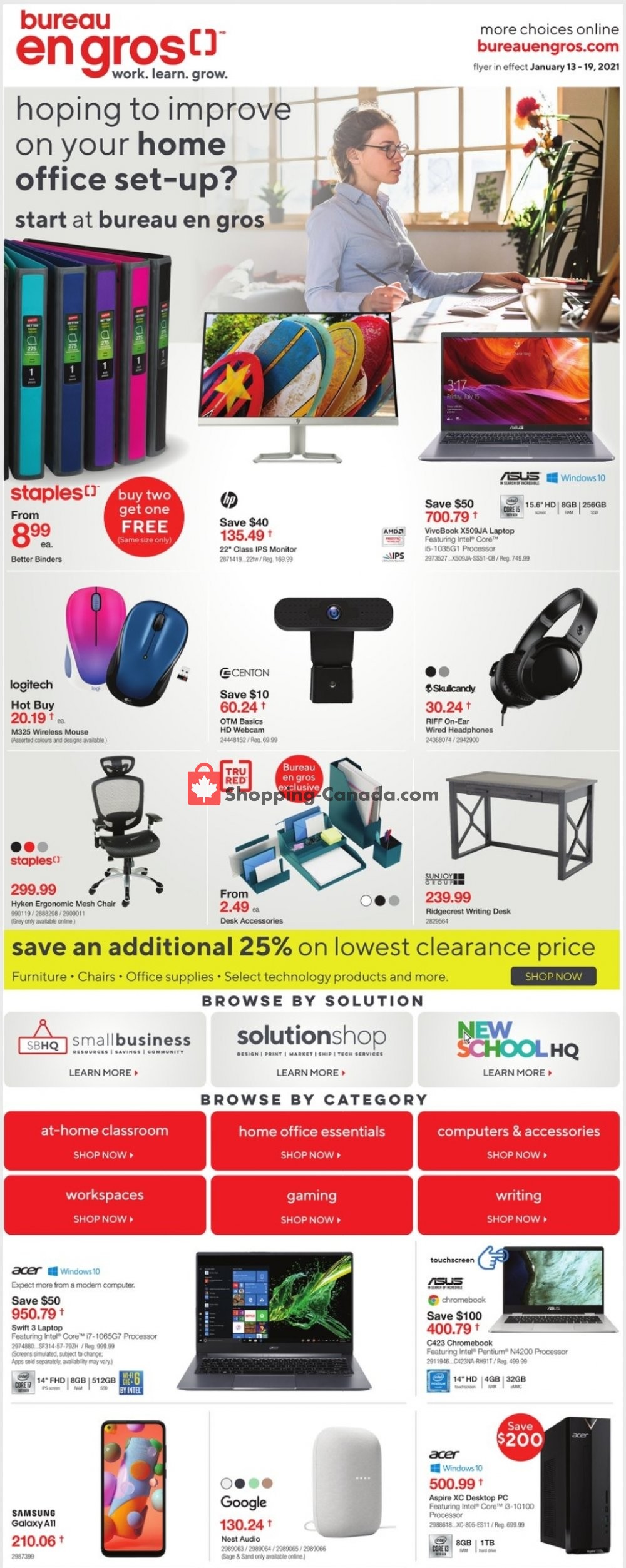 Staples flyer from Wednesday January 13, 2021 to Tuesday January 19, 2021 - page 1