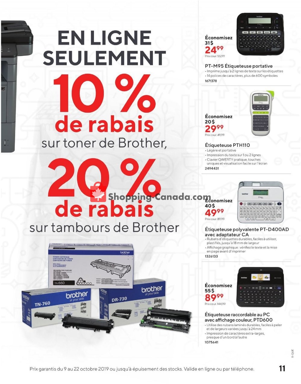Staples flyer from Wednesday October 9, 2019 to Tuesday October 22, 2019 - page 11