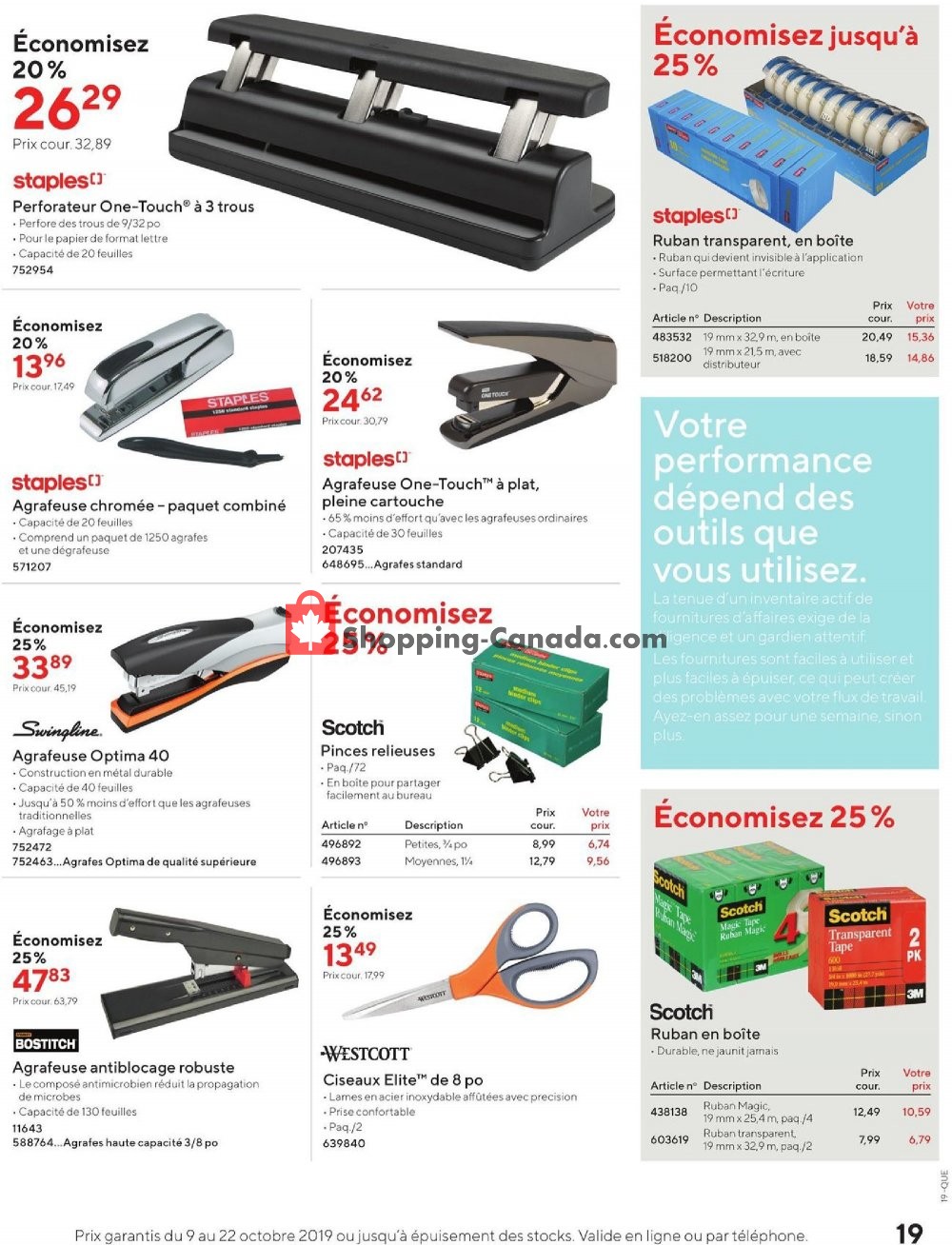 Staples flyer from Wednesday October 9, 2019 to Tuesday October 22, 2019 - page 19