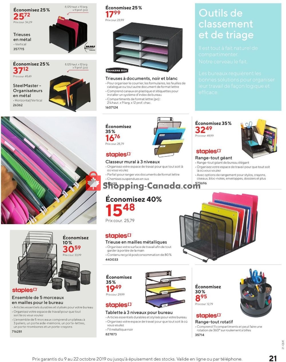 Staples flyer from Wednesday October 9, 2019 to Tuesday October 22, 2019 - page 21