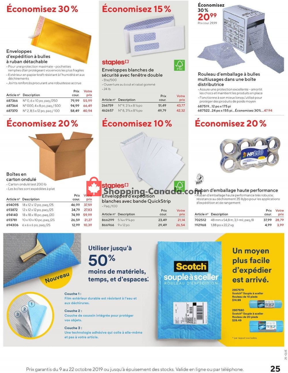 Staples flyer from Wednesday October 9, 2019 to Tuesday October 22, 2019 - page 25