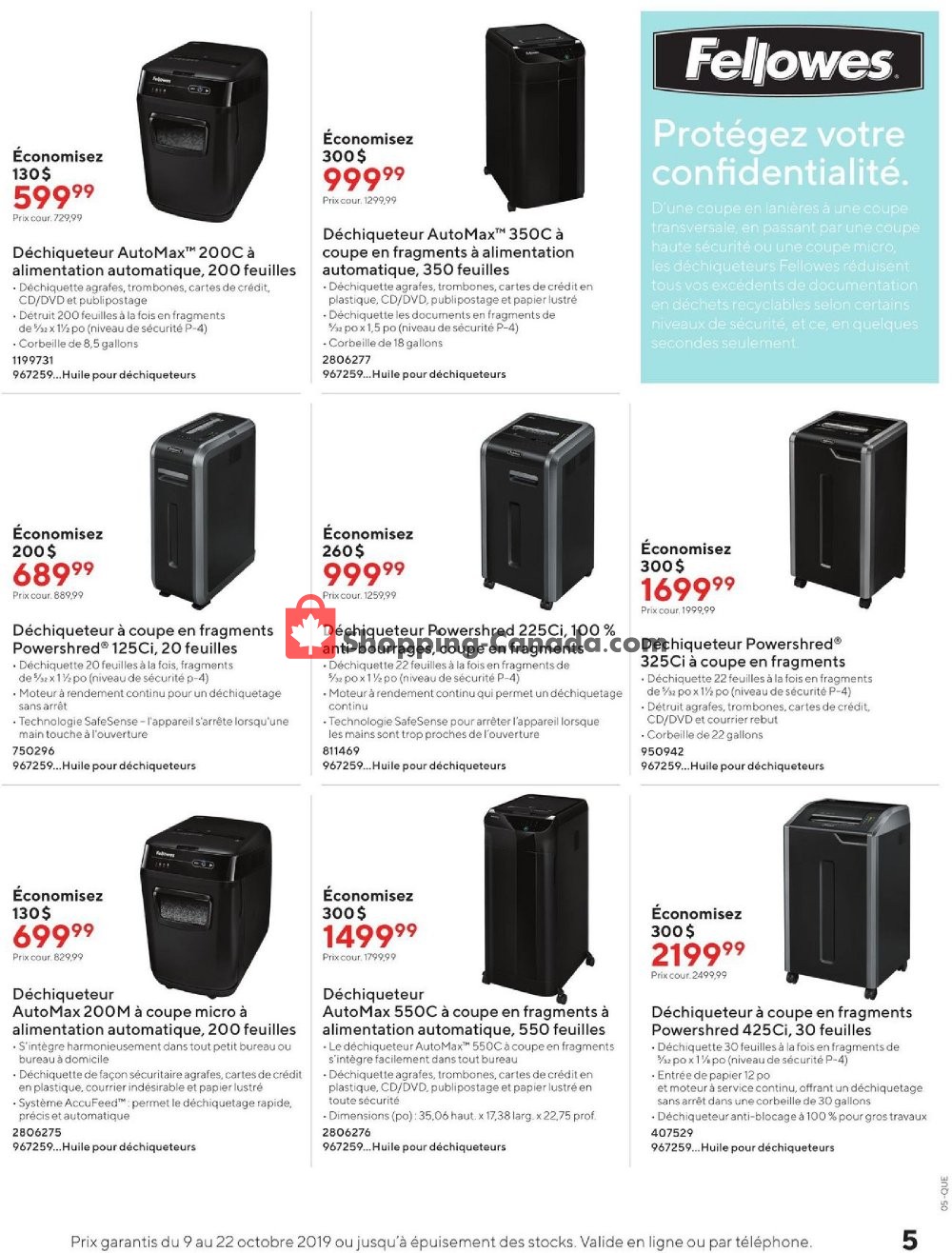 Staples flyer from Wednesday October 9, 2019 to Tuesday October 22, 2019 - page 5