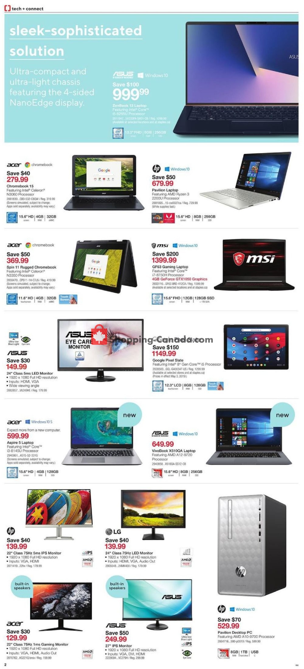 Staples flyer from Wednesday April 24, 2019 to Tuesday May 7, 2019 - page 2