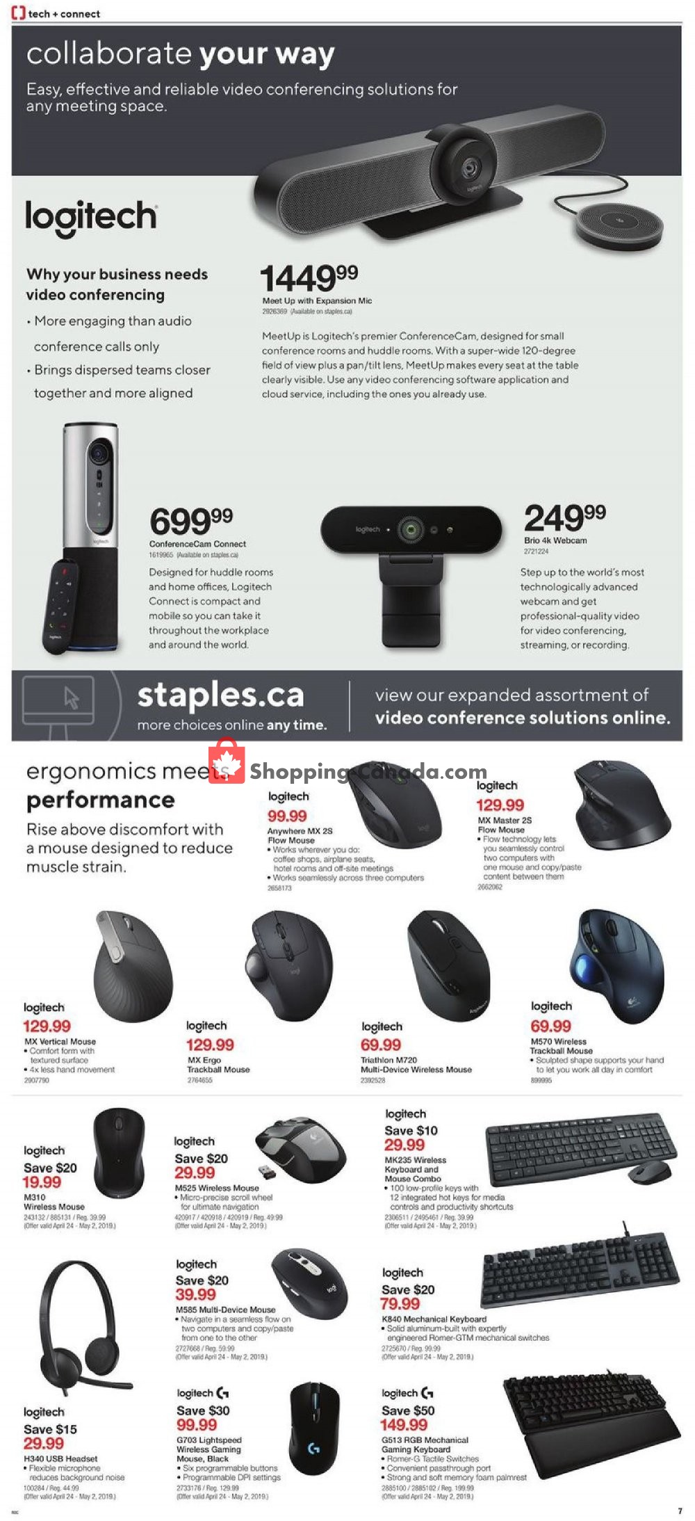 Staples flyer from Wednesday April 24, 2019 to Tuesday May 7, 2019 - page 7