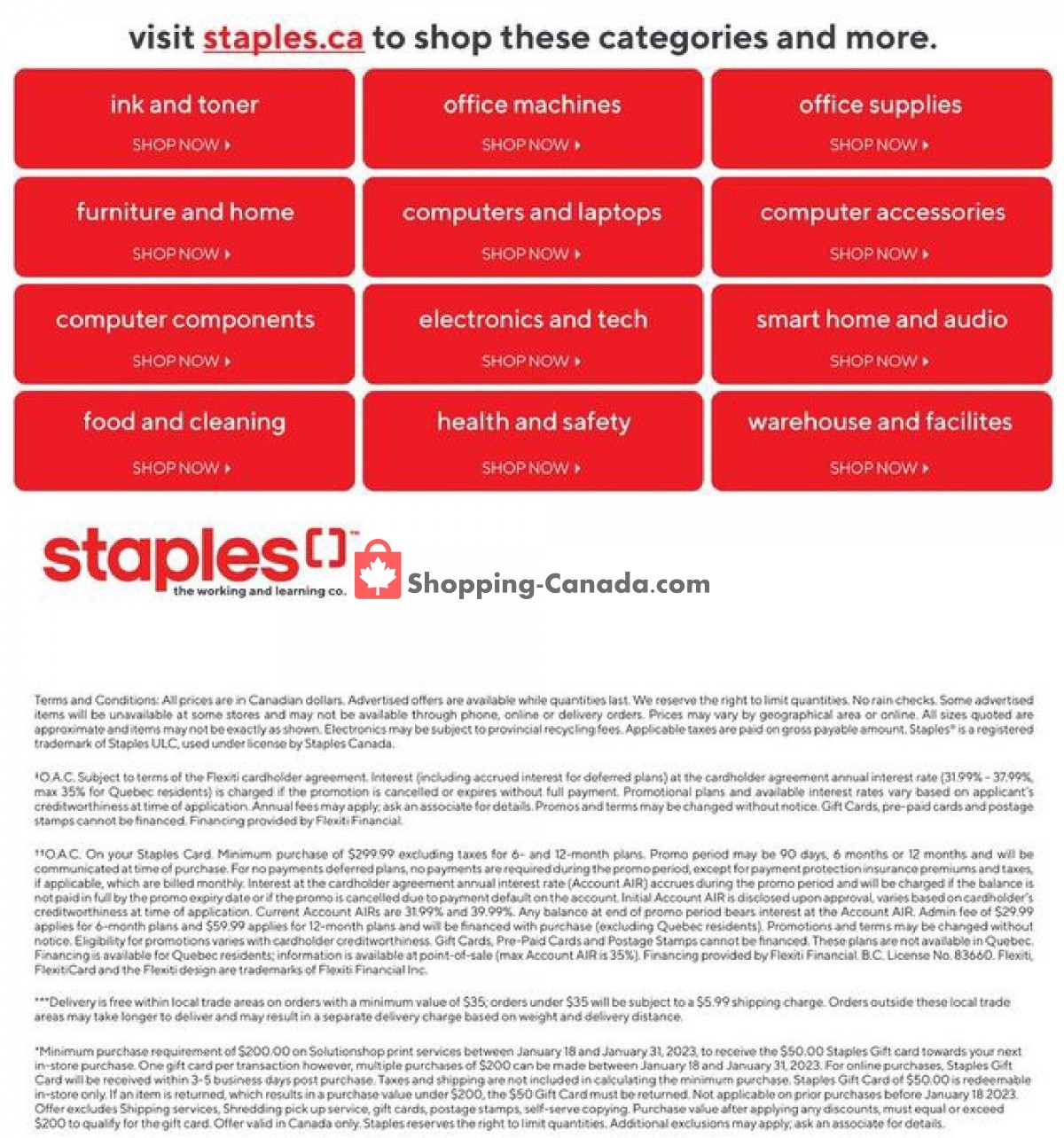 Staples flyer from Wednesday January 18, 2023 to Tuesday January 24, 2023 - page 14
