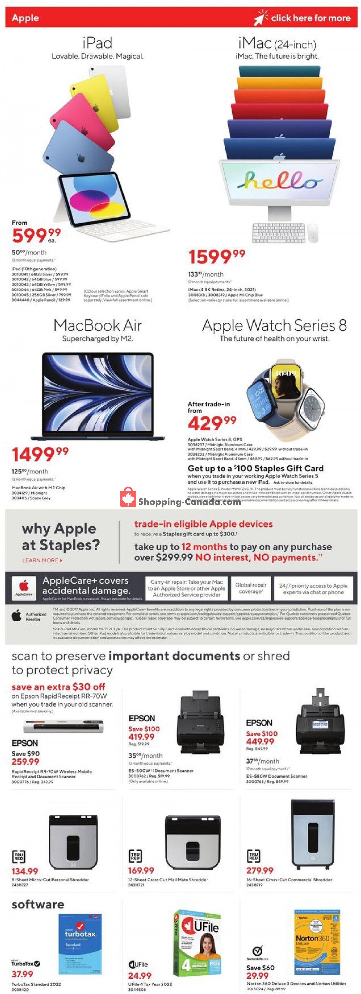 Staples flyer from Wednesday January 18, 2023 to Tuesday January 24, 2023 - page 9