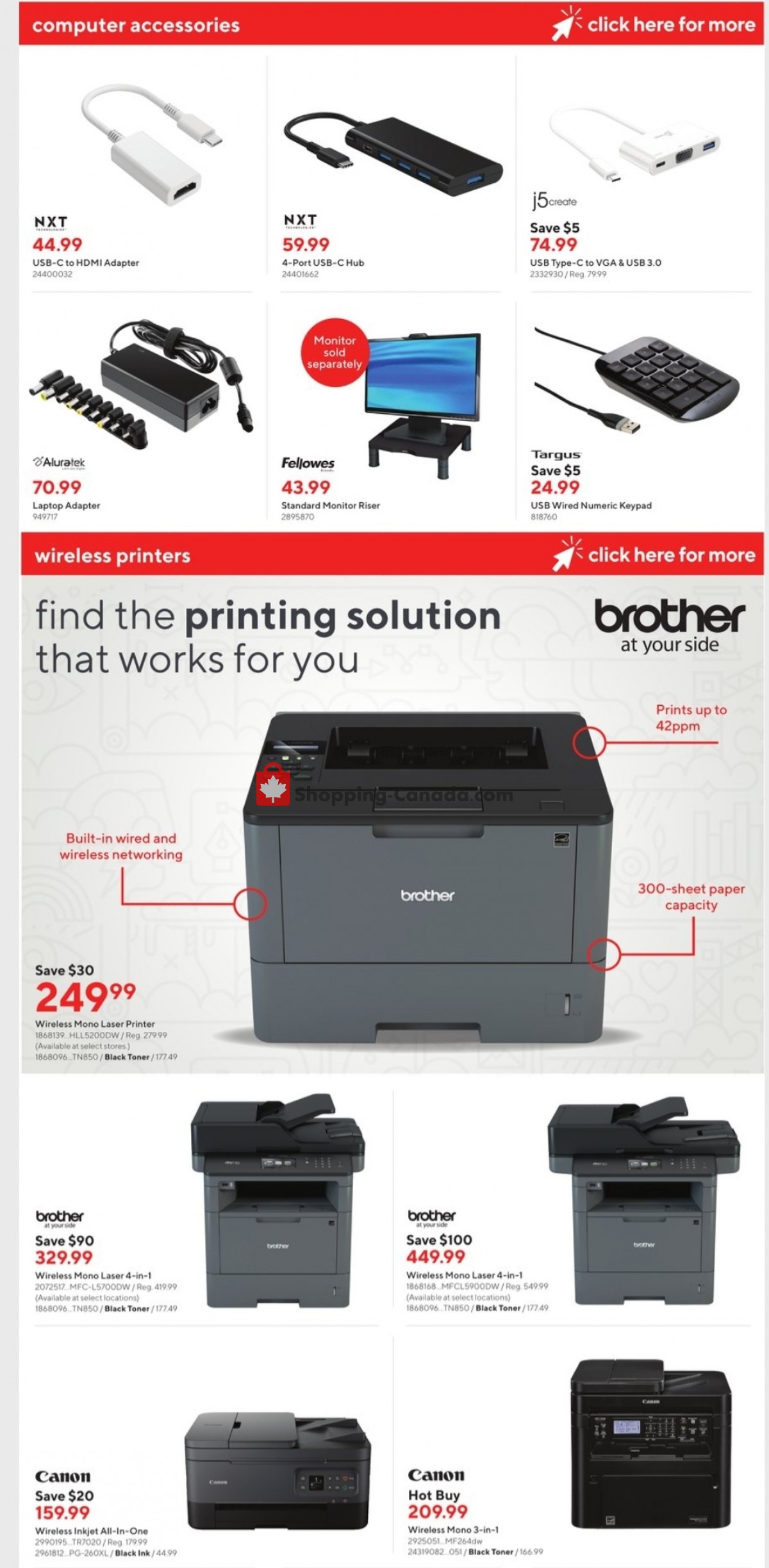 staples canada printer paper