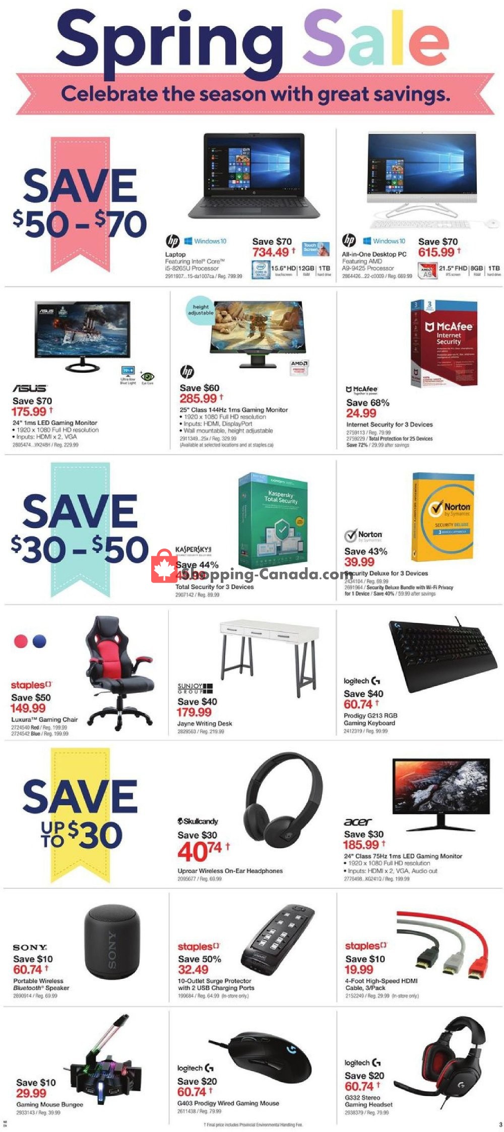Staples flyer from Wednesday April 17, 2019 to Tuesday April 23, 2019 - page 3