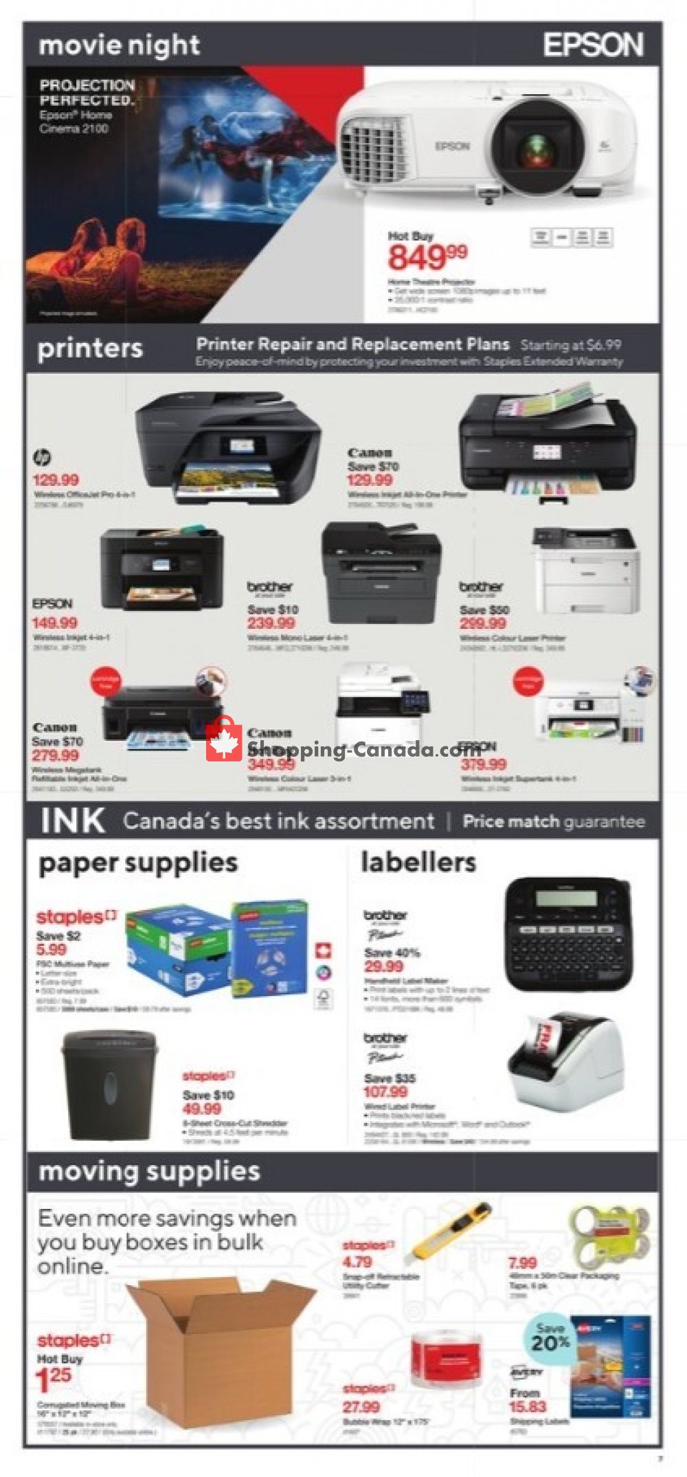 Staples flyer from Wednesday July 8, 2020 to Tuesday July 14, 2020 - page 7