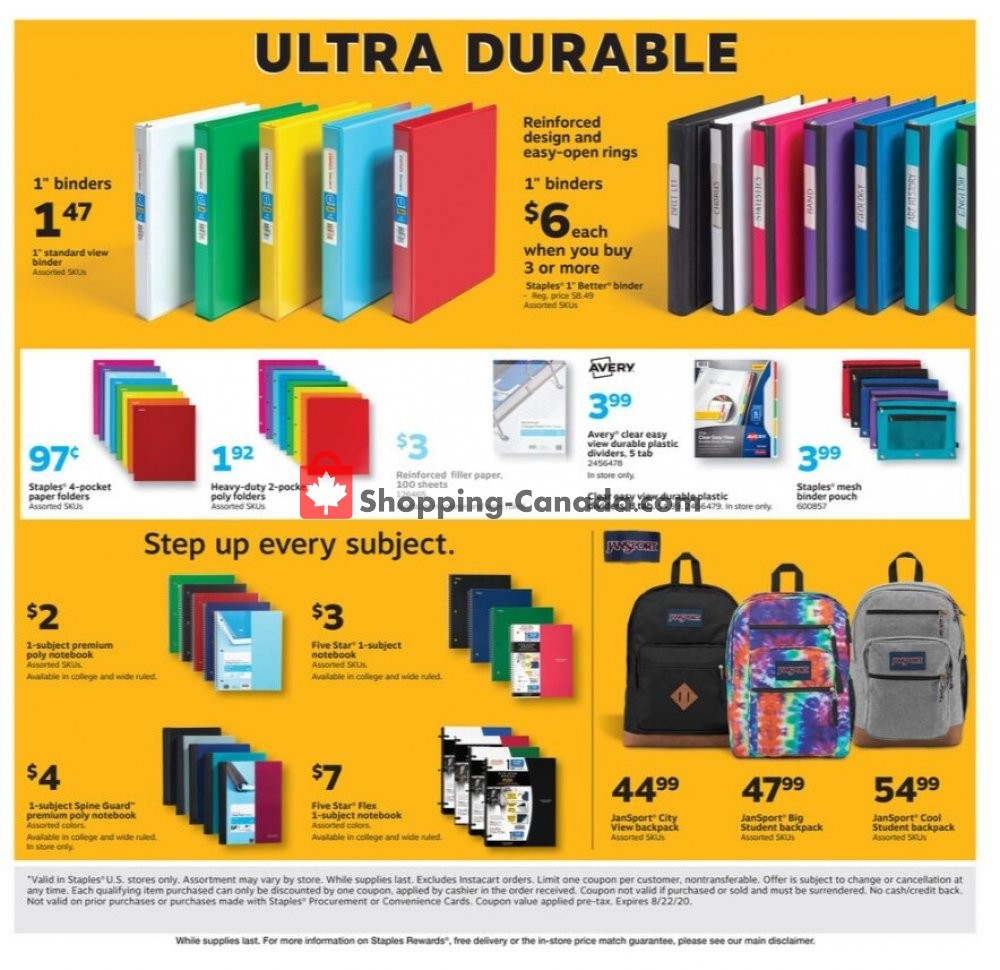 Staples flyer from Sunday August 9, 2020 to Saturday August 15, 2020 - page 3