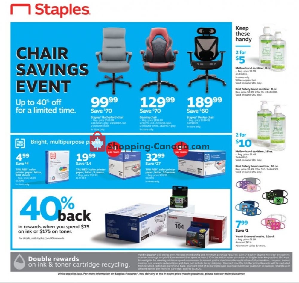 Staples flyer from Sunday August 9, 2020 to Saturday August 15, 2020 - page 9