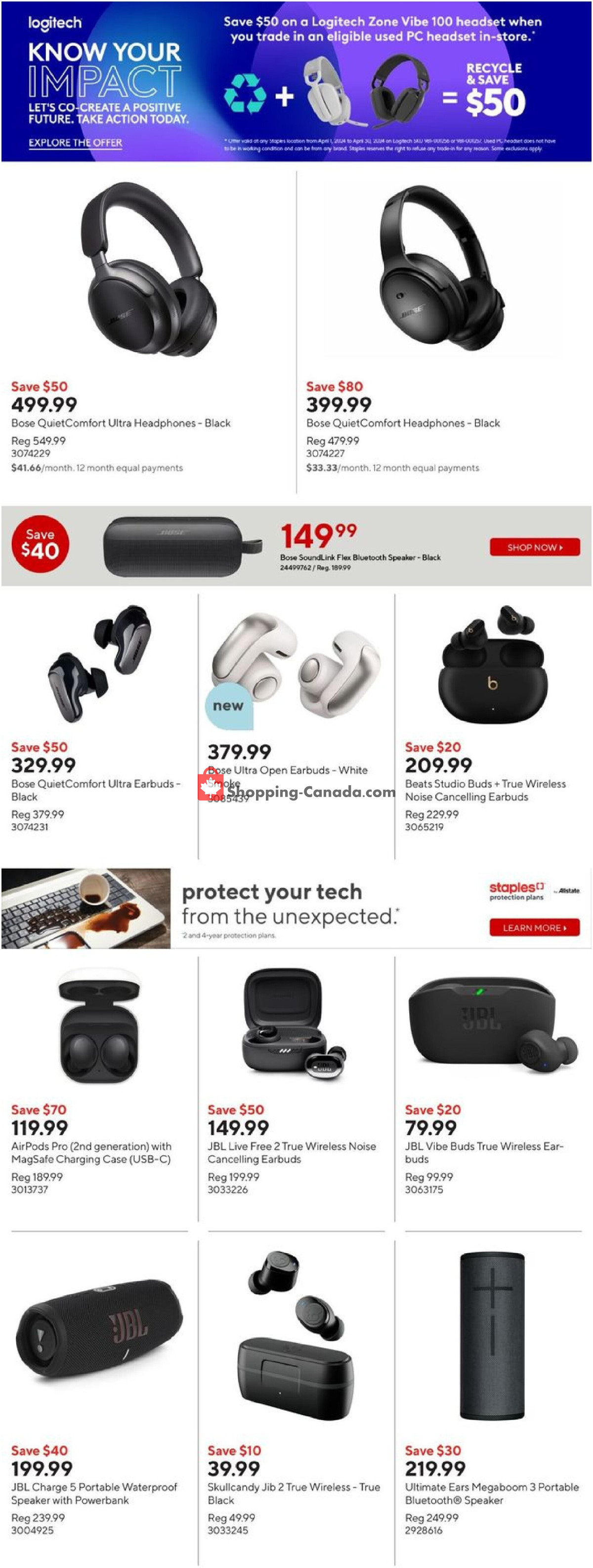 Staples flyer from Wednesday April 24, 2024 to Tuesday April 30, 2024 - page 12