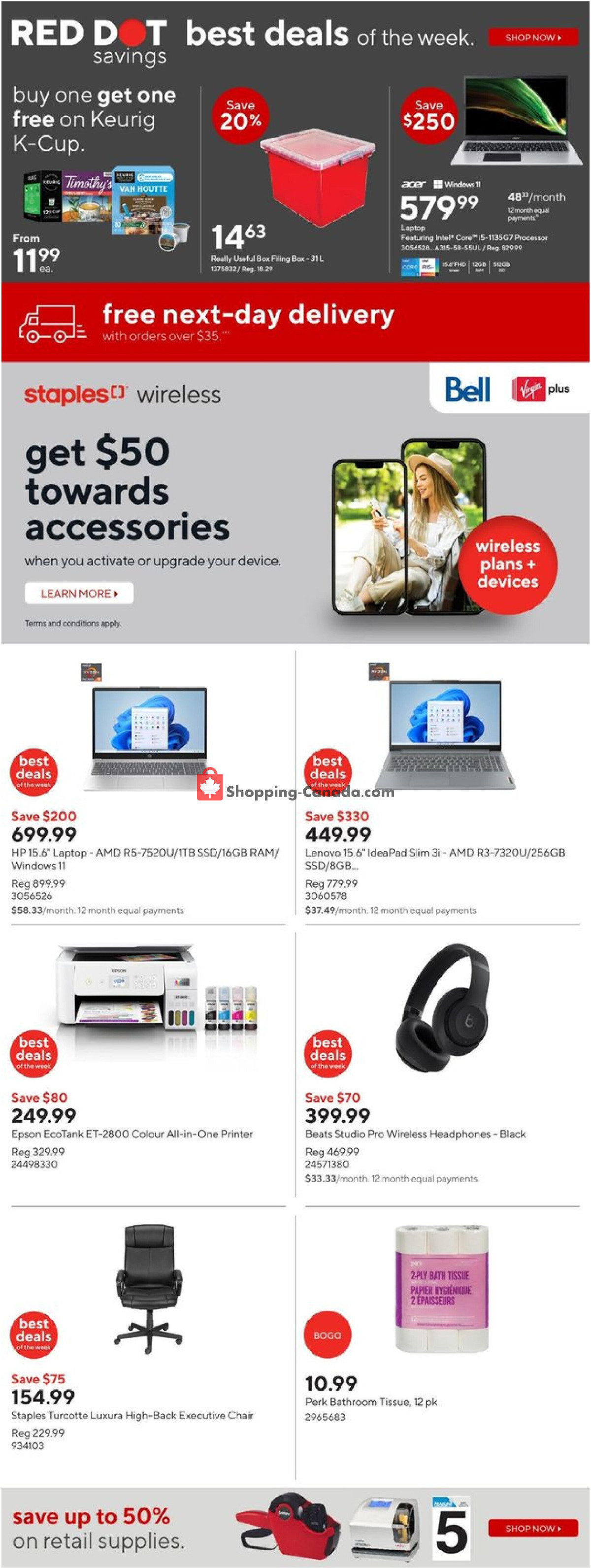 Staples flyer from Wednesday April 24, 2024 to Tuesday April 30, 2024 - page 2