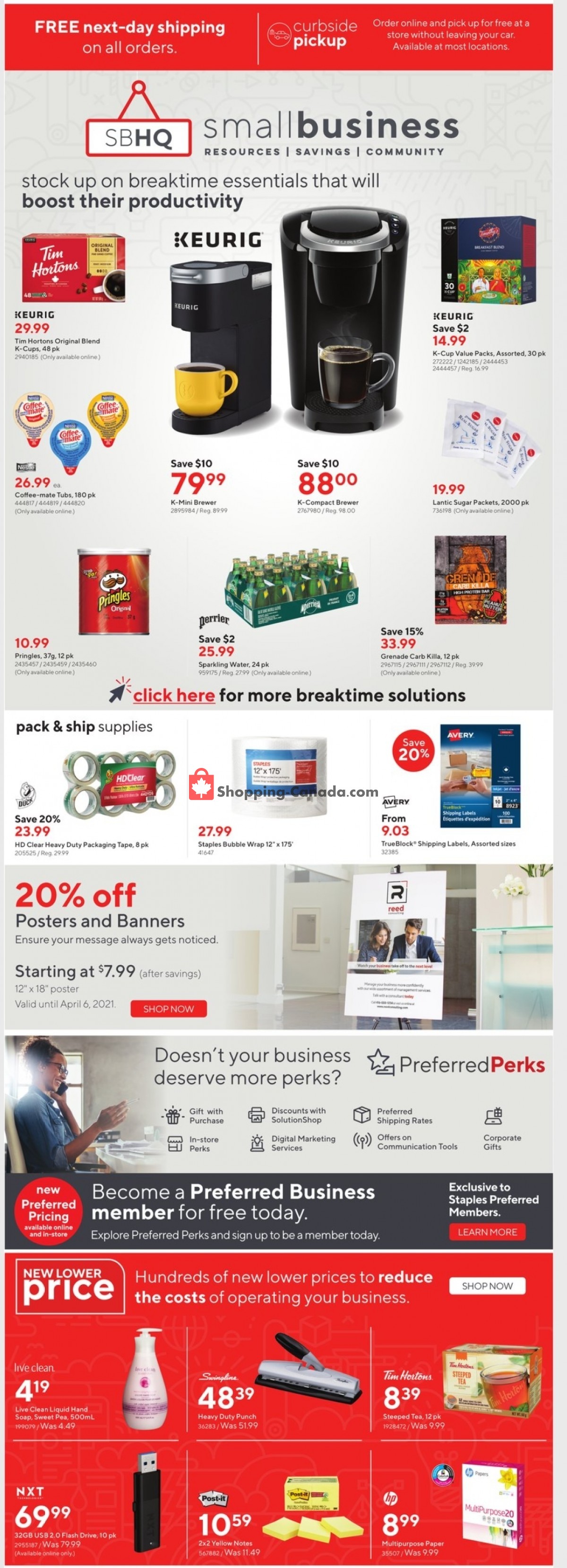 Staples flyer from Wednesday March 31, 2021 to Tuesday April 6, 2021 - page 2