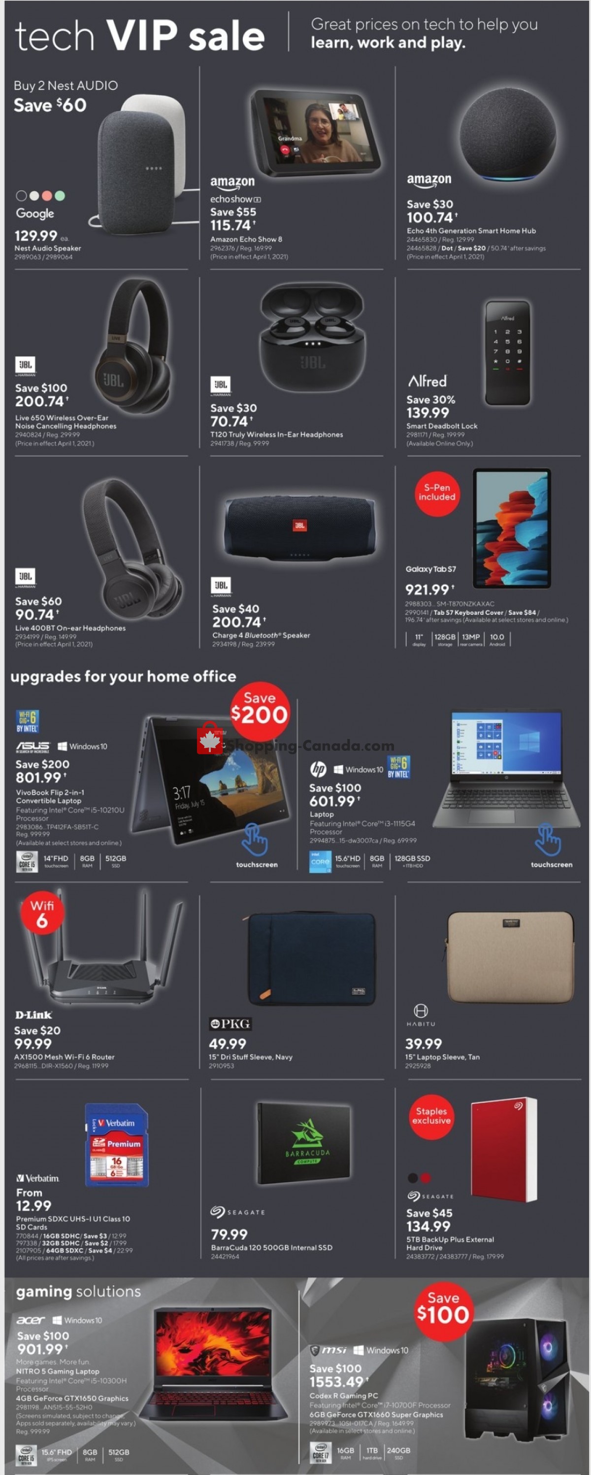 Staples flyer from Wednesday March 31, 2021 to Tuesday April 6, 2021 - page 3