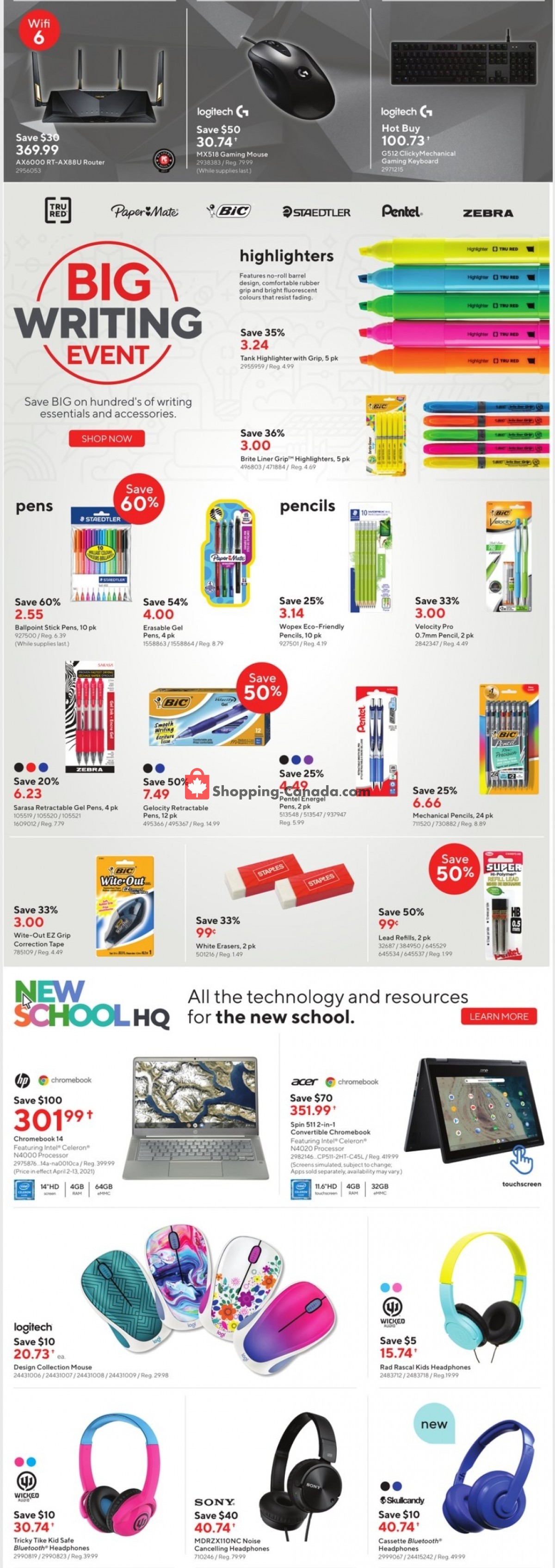 Staples flyer from Wednesday March 31, 2021 to Tuesday April 6, 2021 - page 4