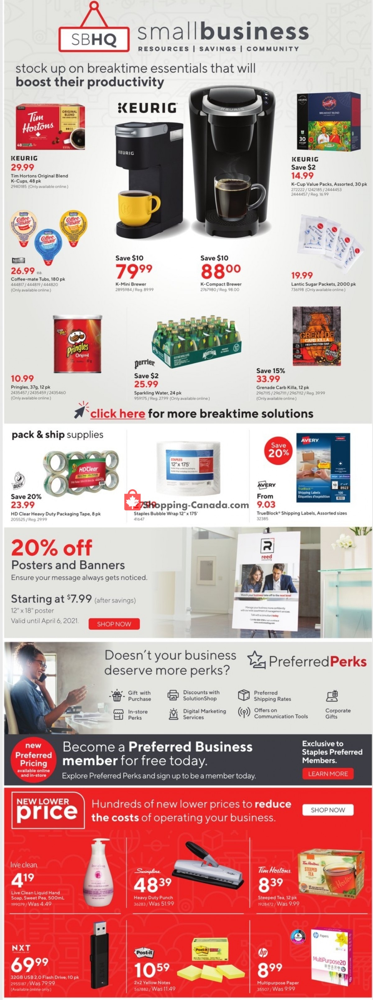 Staples flyer from Wednesday March 31, 2021 to Tuesday April 6, 2021 - page 2