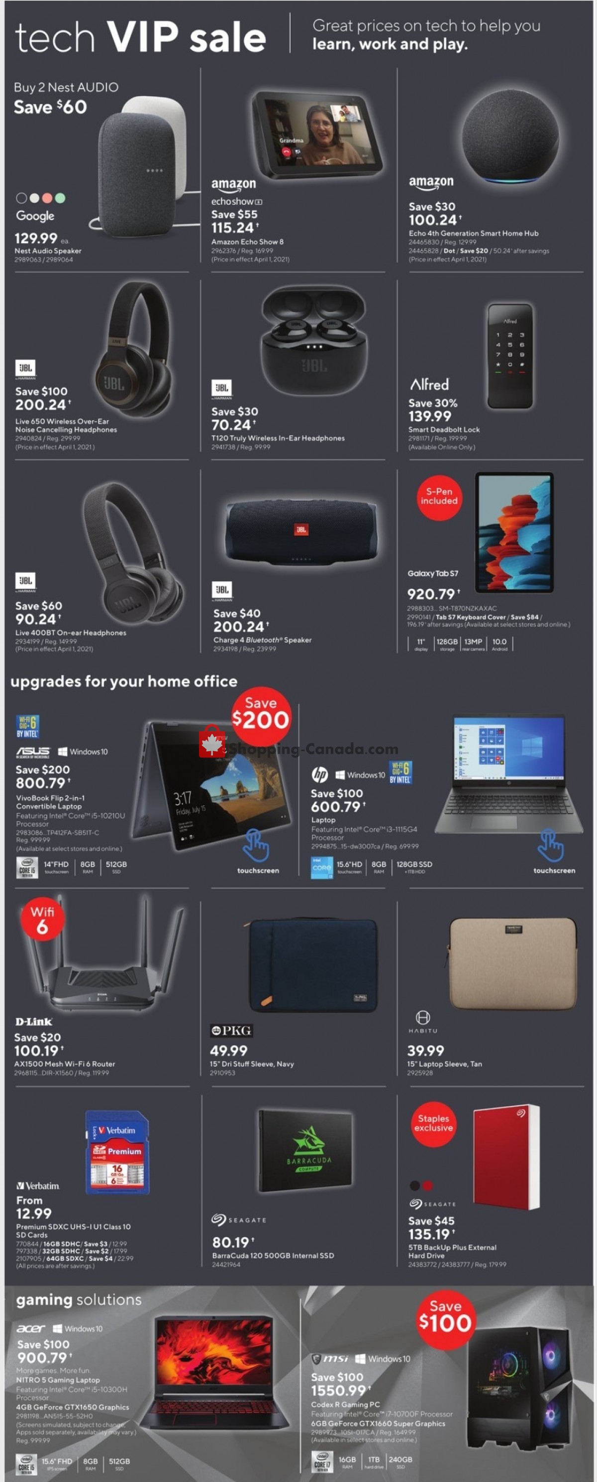 Staples flyer from Wednesday March 31, 2021 to Tuesday April 6, 2021 - page 3