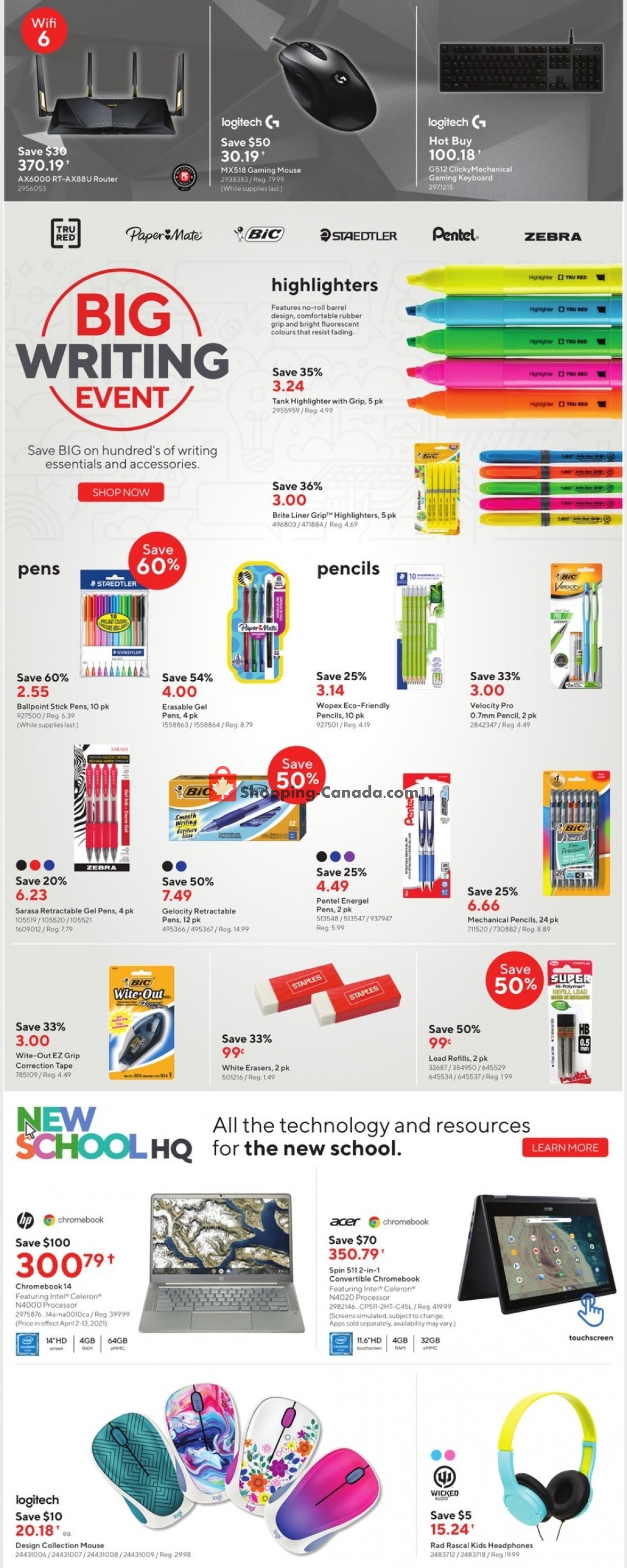 Staples flyer from Wednesday March 31, 2021 to Tuesday April 6, 2021 - page 4