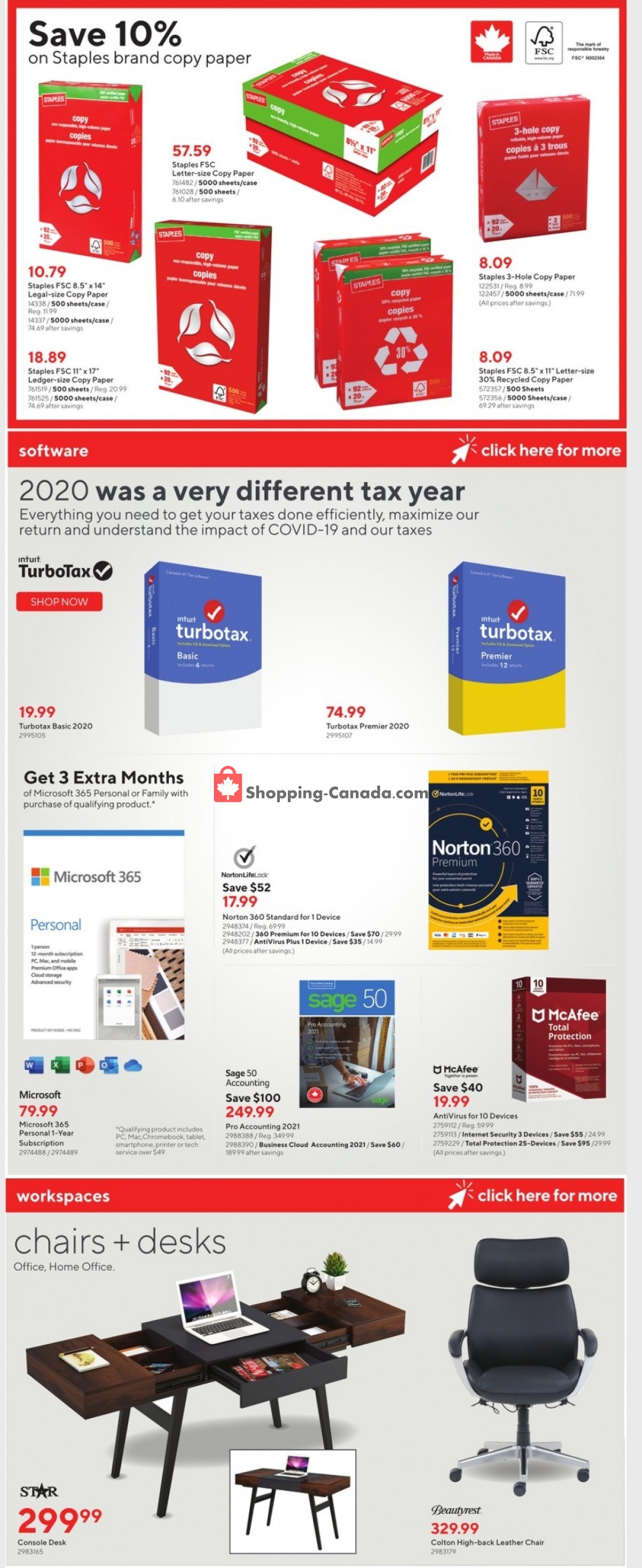 Staples flyer from Wednesday March 31, 2021 to Tuesday April 6, 2021 - page 9