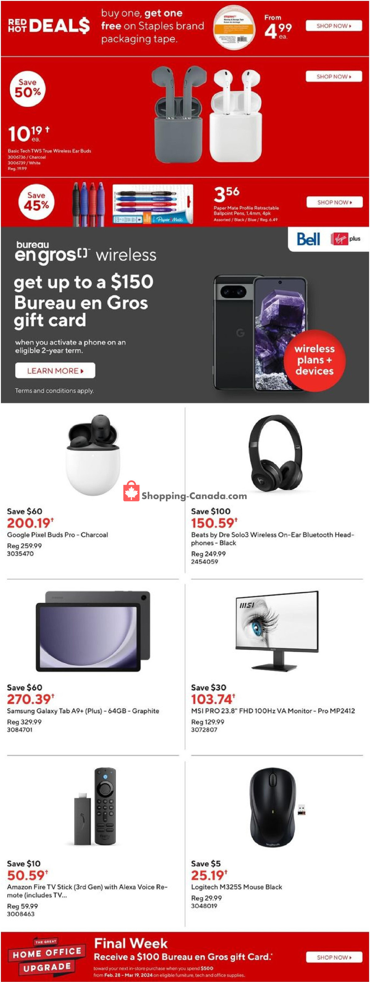 Staples flyer from Wednesday March 13, 2024 to Tuesday March 19, 2024 - page 2