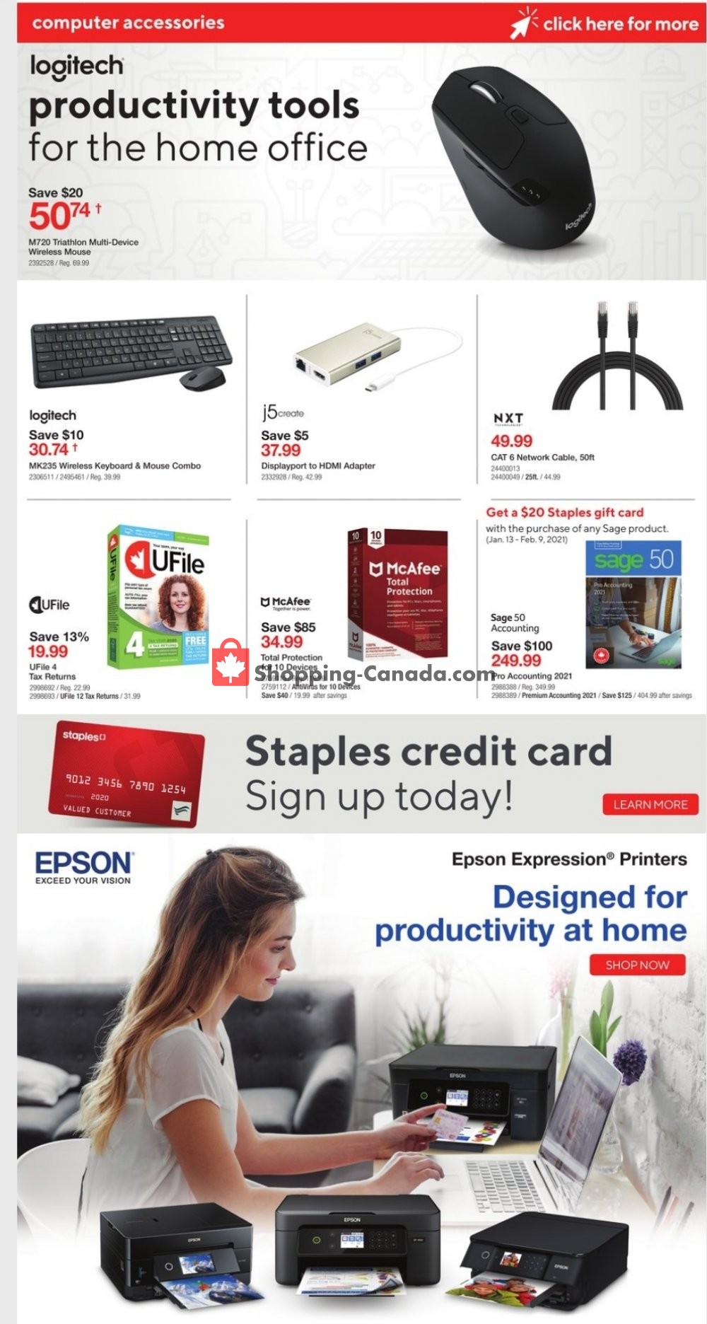 Staples flyer from Wednesday January 20, 2021 to Tuesday January 26, 2021 - page 13