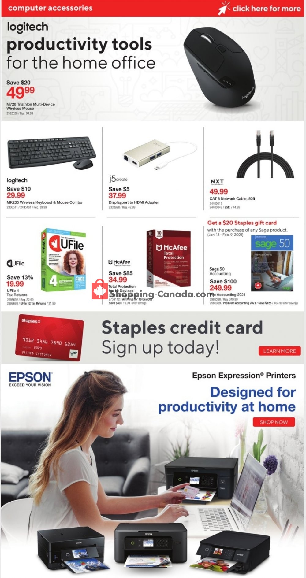 Staples flyer from Wednesday January 20, 2021 to Tuesday January 26, 2021 - page 13