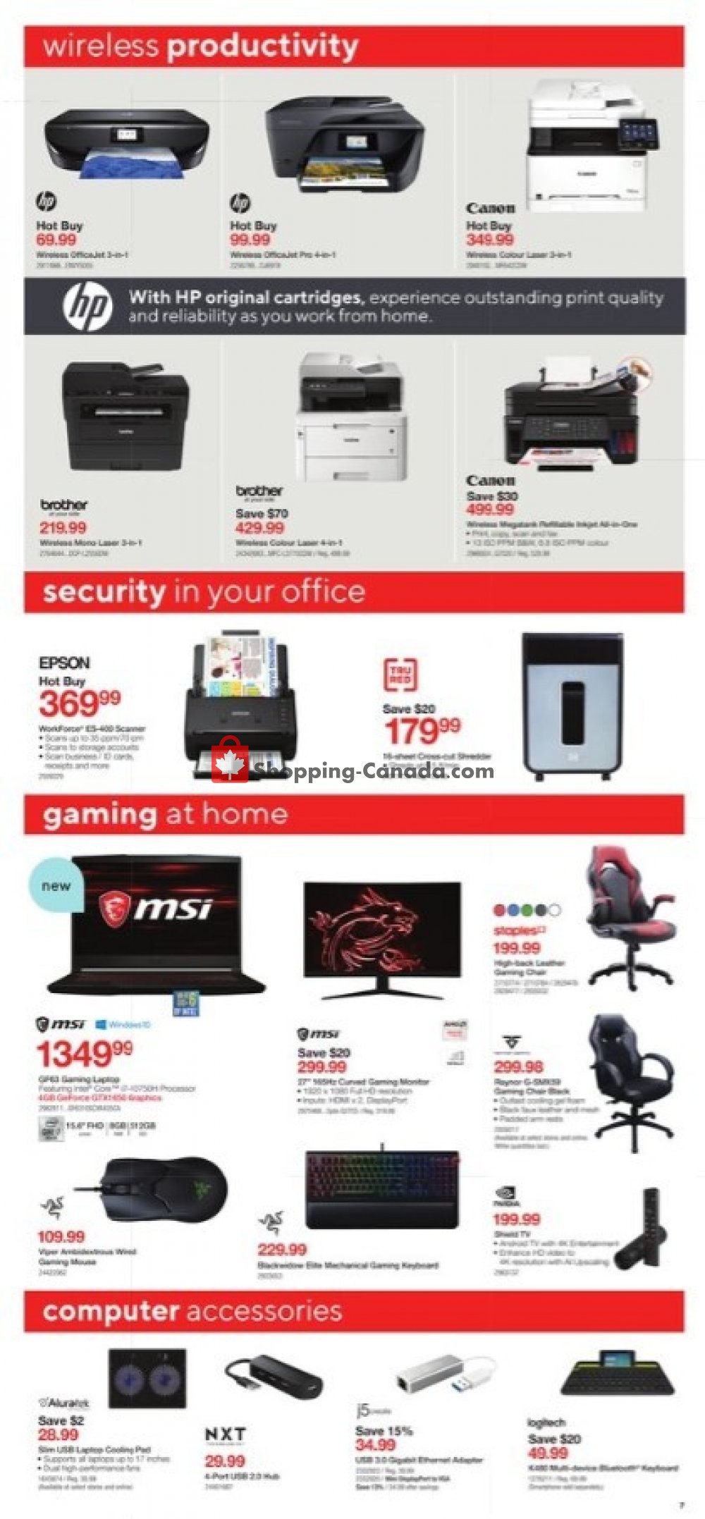 Staples flyer from Wednesday July 22, 2020 to Tuesday July 28, 2020 - page 7