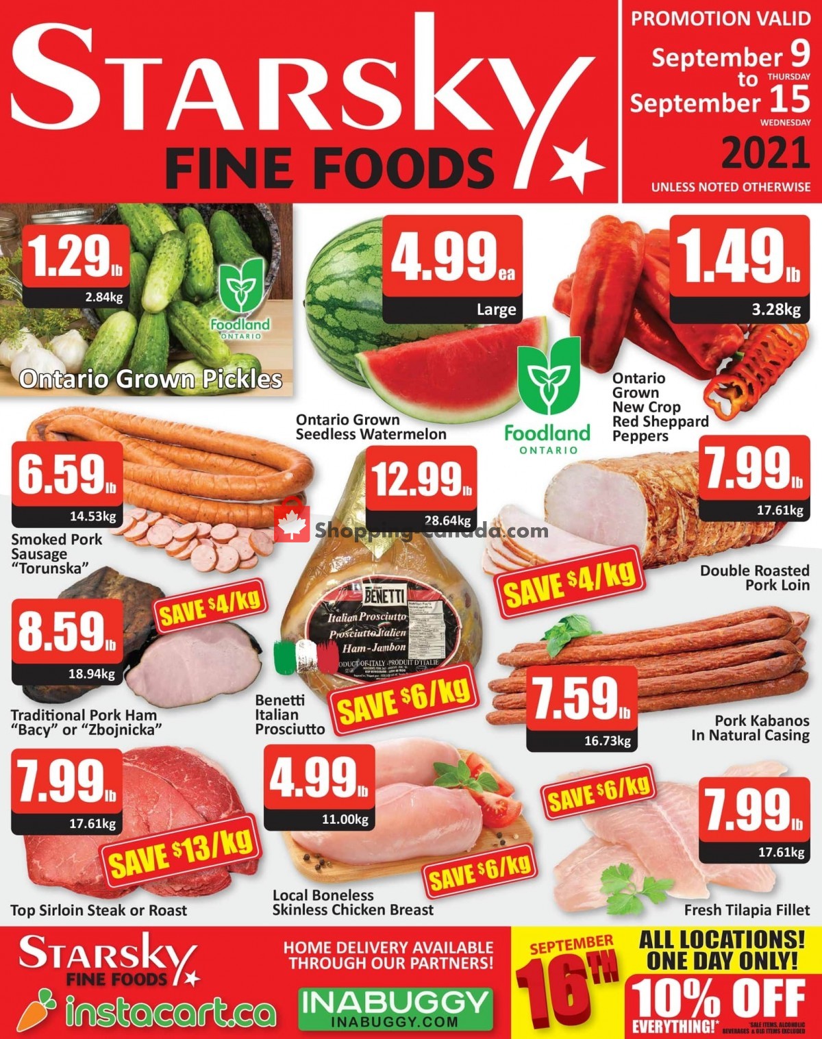 Starsky Foods flyer from Thursday September 9, 2021 to Wednesday September 15, 2021 - page 1