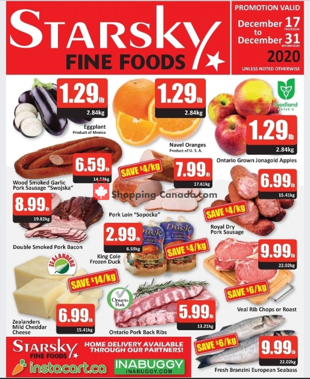 Starsky Foods flyer from Thursday December 17, 2020 to Thursday December 31, 2020 - page 1