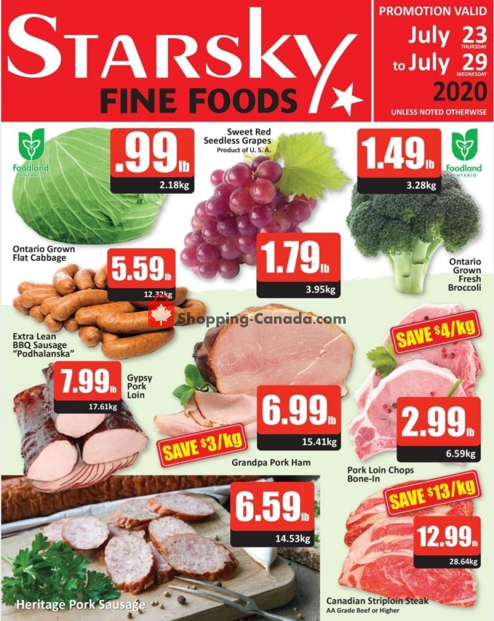 Starsky Foods flyer from Thursday July 23, 2020 to Wednesday July 29, 2020 - page 1