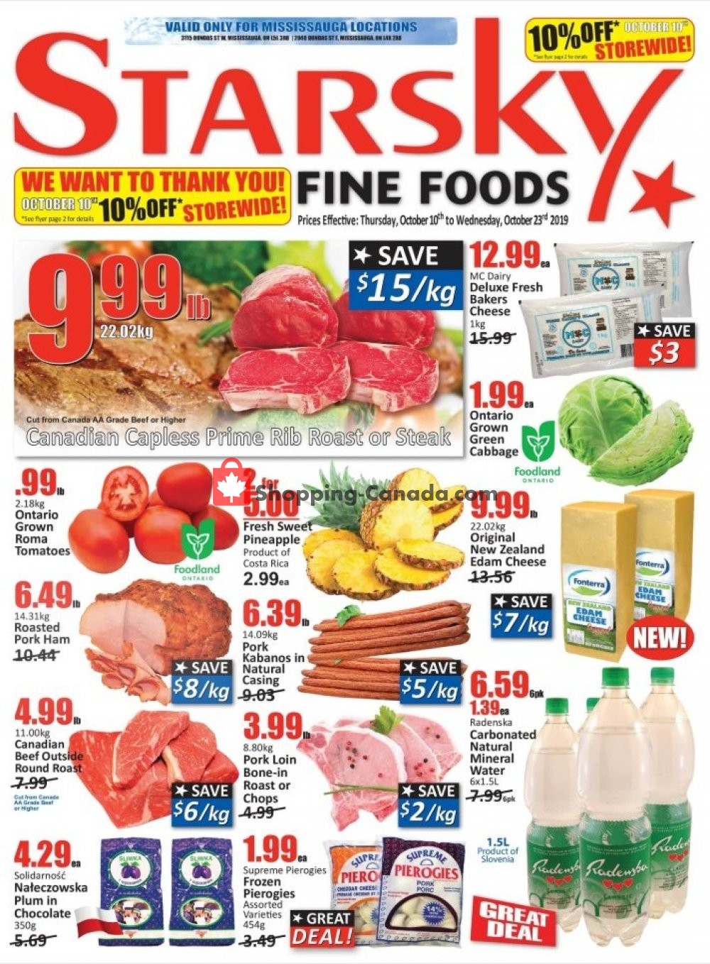 Starsky Foods flyer from Thursday October 10, 2019 to Wednesday October 23, 2019 - page 1