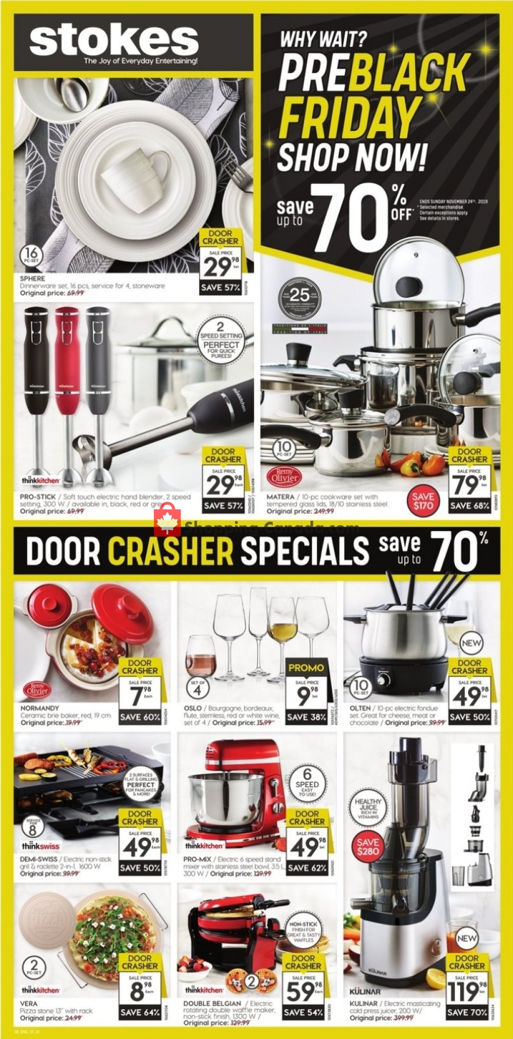 Stokes flyer from Tuesday November 5, 2019 to Sunday November 24, 2019 - page 1