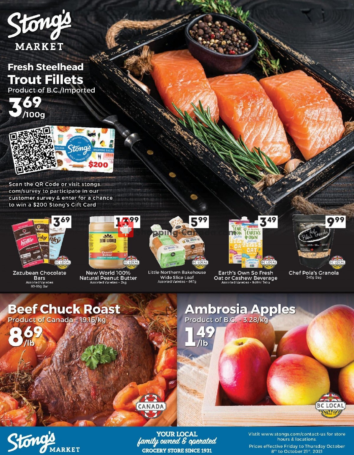 Stong's Market flyer from Friday October 8, 2021 to Thursday October 21, 2021 - page 1