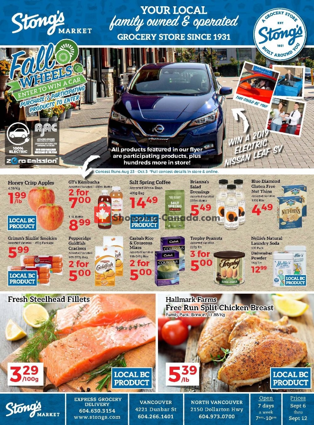Stong's Market flyer from Friday September 6, 2019 to Thursday September 12, 2019 - page 1
