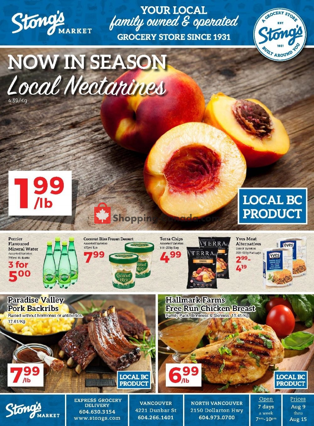 Stong's Market flyer from Friday August 9, 2019 to Thursday August 15, 2019 - page 1