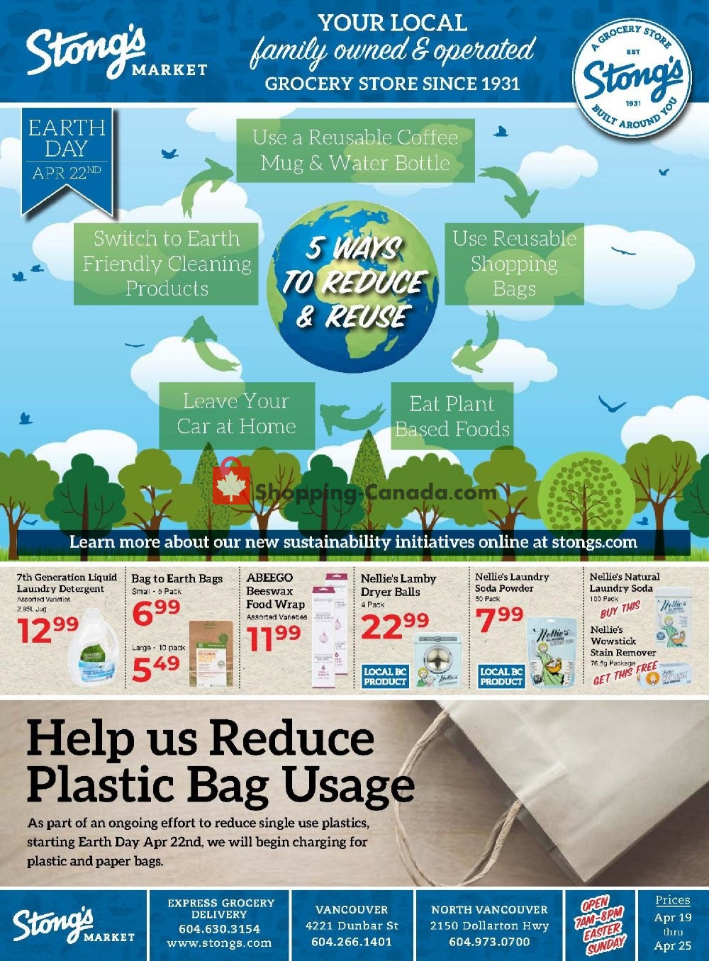 Stong's Market flyer from Friday April 19, 2019 to Thursday April 25, 2019 - page 1