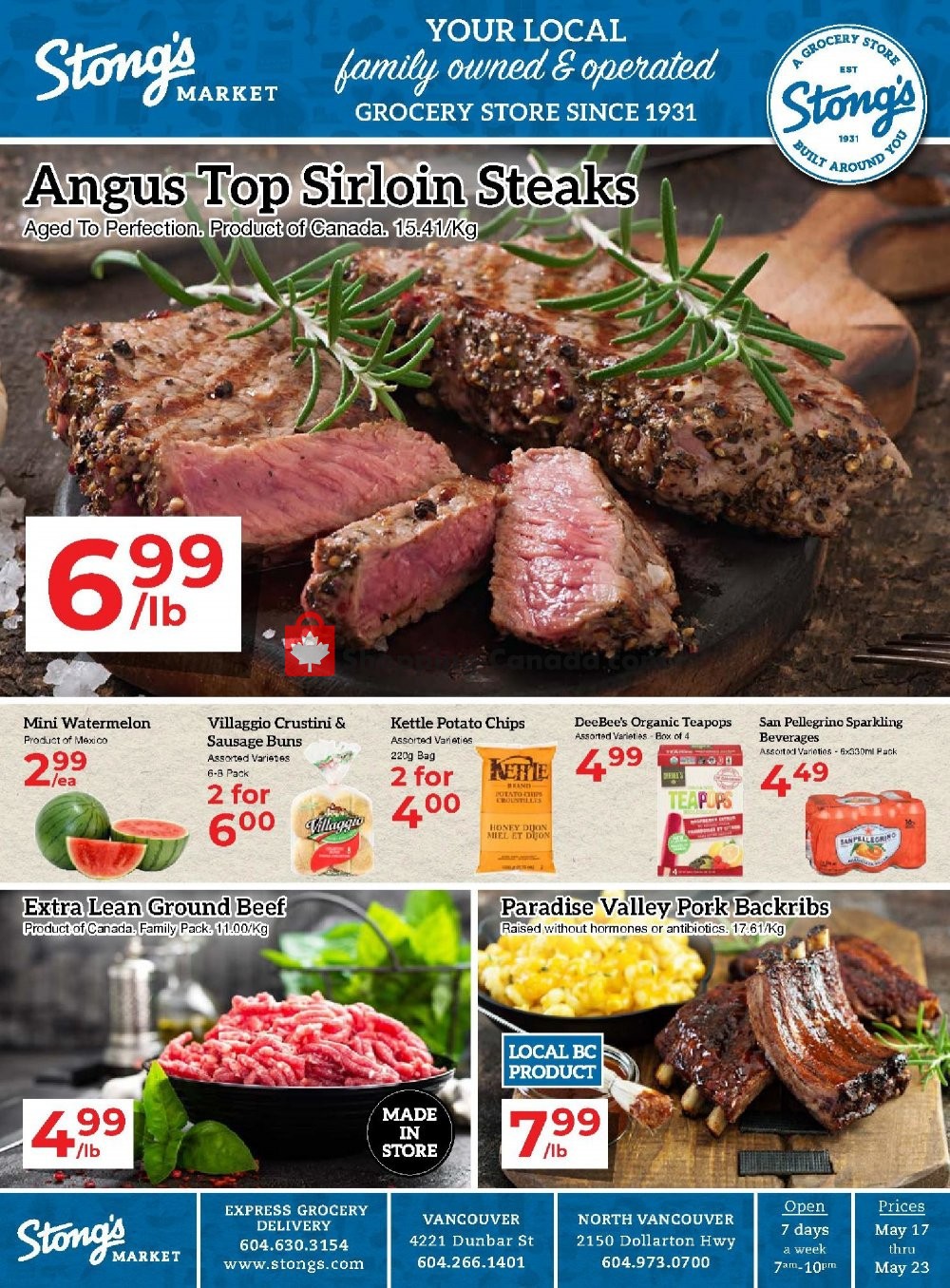 Stong's Market flyer from Friday May 17, 2019 to Thursday May 23, 2019 - page 1