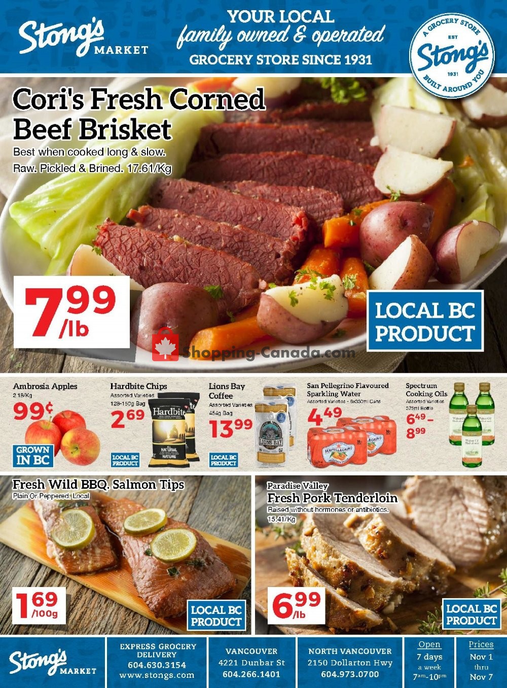 Stong's Market Canada, flyer - (Special Offer): November 1 ...