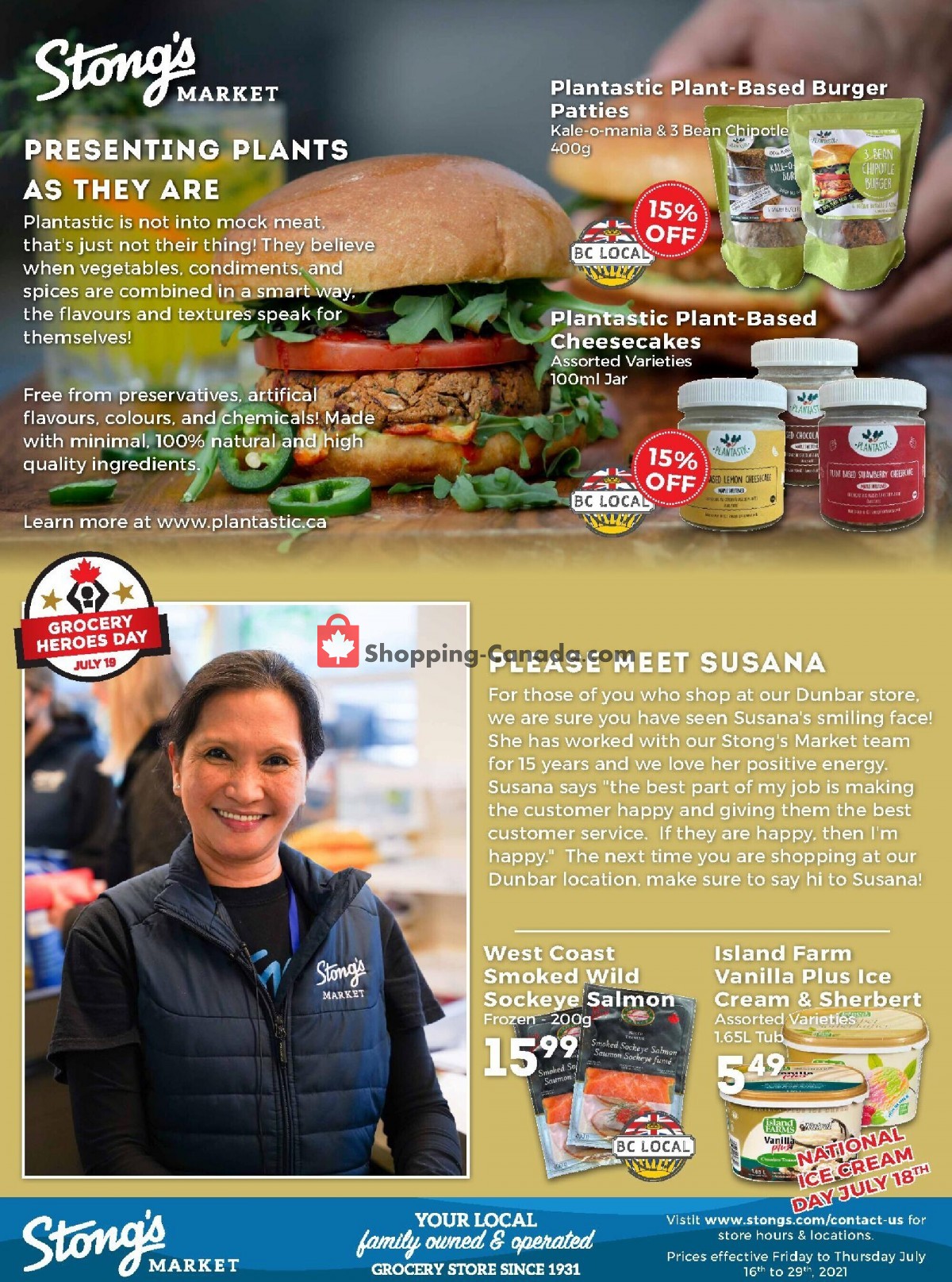 Stong's Market flyer from Friday July 16, 2021 to Thursday July 29, 2021 - page 1